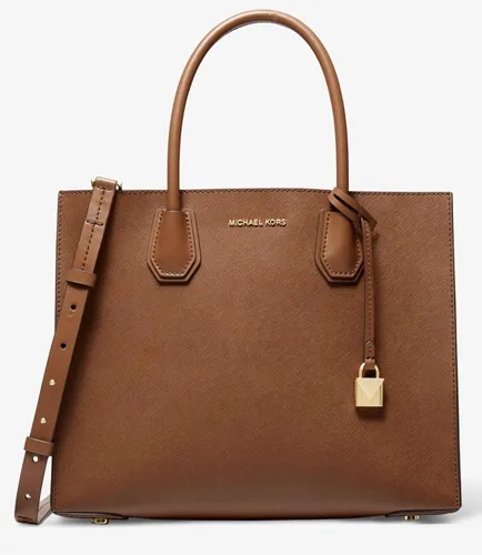 Vista 4 de Michael Kors Mercer Bolso grande de cuero Saffiano, equipaje