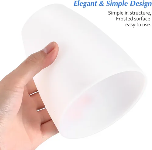Vista 4 de DOITOOL Pantalla de lámpara de plástico de repuesto para lámpara pequeña esmerilada para mesa de escritorio, cubierta de luz de 4.52 x 3.93 x 1.96