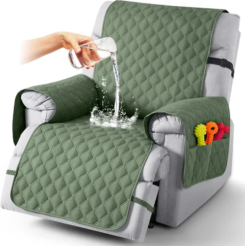 Vista 34 de TAOCOCO Fundas reclinables 100% impermeables, con correas para las piernas, funda de sofá reclinable reversible para silla reclinable, protector