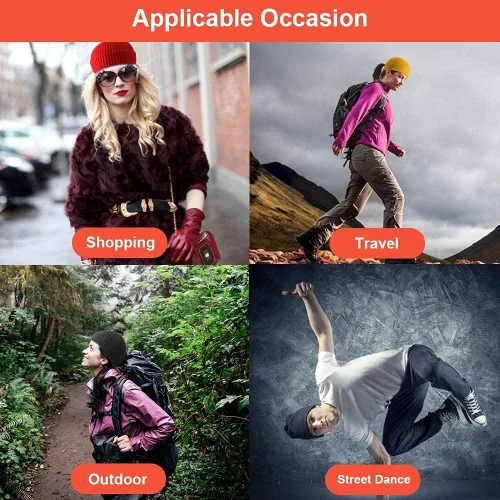 Vista 7 de vidsel Gorro Corto de Pescador para Hombres y Mujeres, Gorro de Lana Tejida con Puño Estilo Moderno de Arrastrero, Gorros Cálidos de Invierno