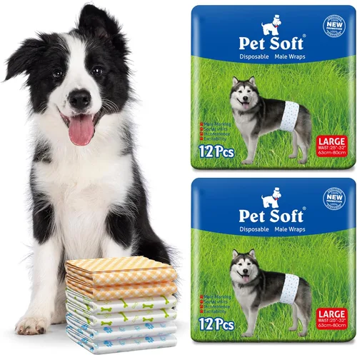Vista 12 de Pañales Pet Soft para perro, desechables, para perros macho, xs