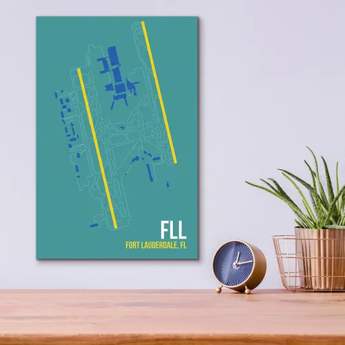 Vista 8 de Epic Art 'FLL Airport Layout' by O8 Left, Acrylic Glass Wall Art, 12"x16