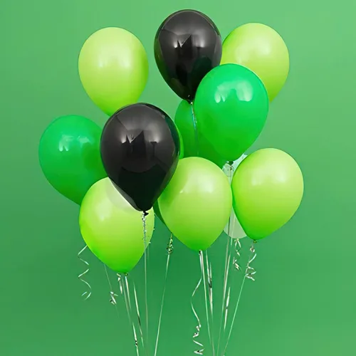Vista 4 de 120 globos verdes de 5 pulgadas y globos blancos, 120 unidades de 5 pulgadas