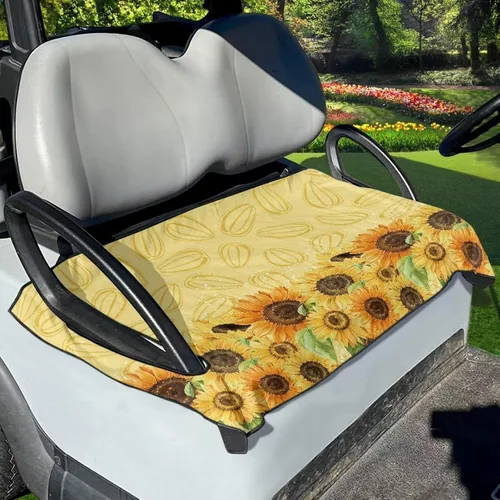 Vista 9 de Accesorios para carrito de golf, fundas de asiento para EZGO, ajuste universal, mantas de toalla de asiento para carrito de golf, fácil de instalar