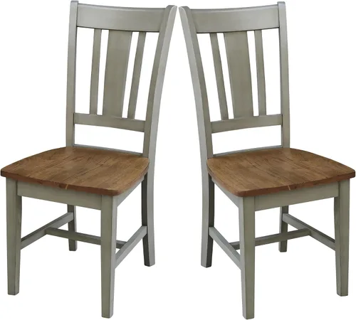 Vista 17 de International Concepts - Juego de dos sillas de comedor San Remo Splatback, color blanco