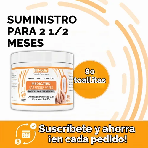 Vista 7 de Nootie Toallitas medicinales para el dedo del oído con clorhexidina