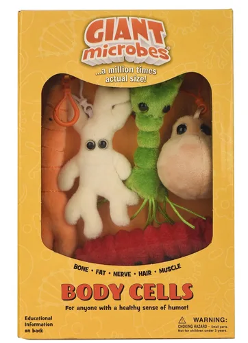 Vista 6 de GIANT MICROBES Caja de regalo con temática de células corporales, regalos de biología, regalos para profesores de ciencias, biología celular, felpa