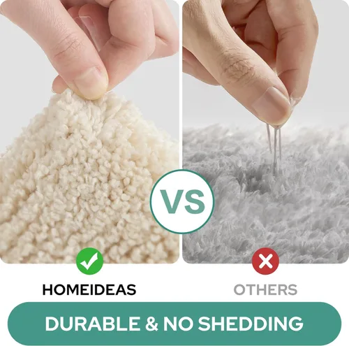 Vista 4 de HOMEIDEAS Alfombra de baño, suave y absorbente de agua, alfombra de microfibra de felpa esponjosa antideslizante para bañera y ducha