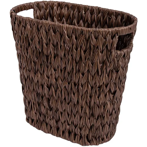 Vista 15 de GRANNY SAYS Cesta de basura de mimbre, papelera impermeable para baño, cestas de basura decorativas boho con asas, papelera para dormitorio