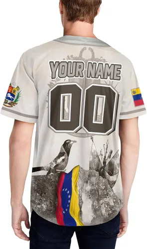 Vista 6 de CHIARA CONTI11 Camiseta de béisbol personalizada de Venezuela, camisetas de Venezuela para hombres, camiseta de Venezuela, camisa de Venezuela