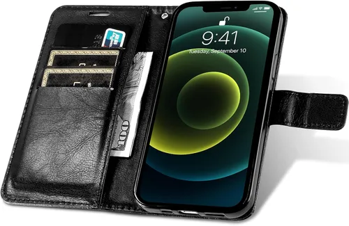 Vista 4 de Funda tipo cartera para iPhone 13 Pro Max, funda para teléfono con tarjetero de crédito compatible con iPhone 13 Pro Max 5G