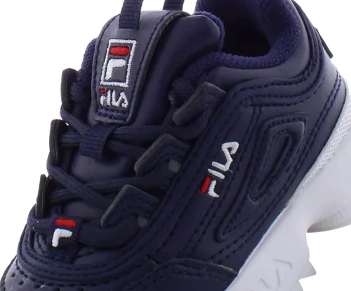 Vista 3 de Fila Disrupter II I - Tenis para niños pequeños, Azul marino, rojo.