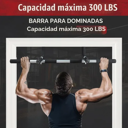 Vista 6 de leikefitness Pull-Up Bar For Door Frame Adjustable Portable Upper Body Fitness Workout For Home Gyms