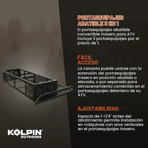 Vista 3 de Kolpin, parrilla de vuelco trasera convertible 53350