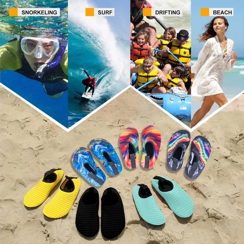 Vista 6 de Zapatos de agua para mujeres y hombres, zapatos de playa, calcetines de agua, zapatos de piscina, zapatos de secado rápido, zapatos de deportes