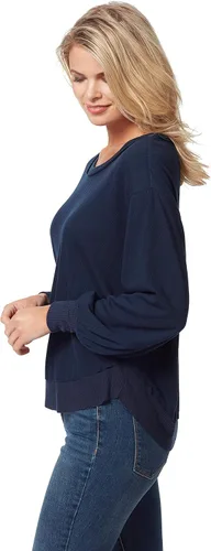 Vista 2 de Jessica Simpson Camiseta de cuello redondo acanalada para mujer