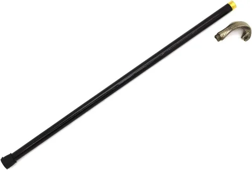 Vista 3 de Snake Eye Tactical Mango de peltre para bastón de caminar de 34.5 pulgadas con pequeño almacenamiento sin hoja