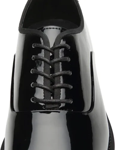 Vista 6 de Tuxedo Shoes Patent Leather Wedding Shoes for Men Cap Toe Lace up Formal Business Oxford Shoes