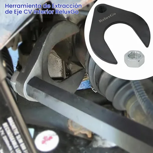 Vista 3 de Herramienta de extracción de eje CV interno ReluxGo de 48 mm con tuerca, accesorio de polea de eje de transmisión delantero, se ajusta a martillos