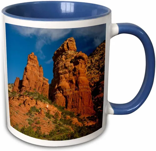 Vista 12 de 3dRose Danita Delimont – Rock Formations – Thunder, cafetera Rock, Sedona, Arizona, USA de montaña – Tazas, Negro/Blanco