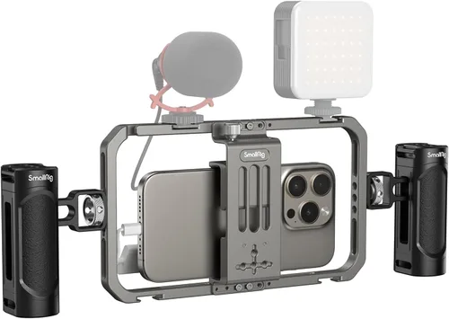 Vista 8 de SmallRig - Plataforma universal de video para teléfono inteligente para iPhone 17 16 15 14-2791B Jaula de teléfono de aleación de aluminio
