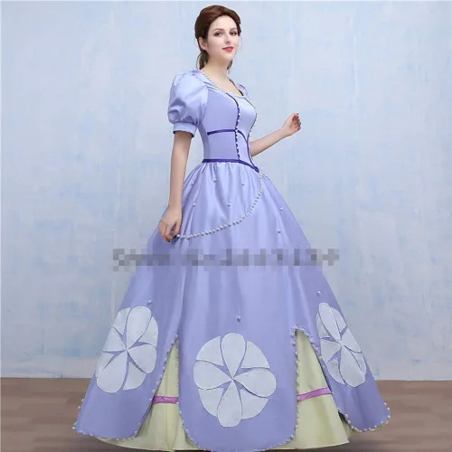 Vista 4 de EChunchan Anime Sofia The First Sophia - Vestido de noche violeta para mujer