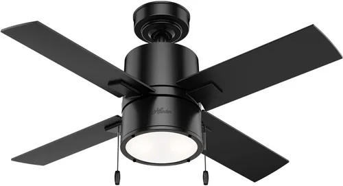 Vista 14 de Hunter Beck - Ventilador de techo para interiores, con luz LED, 52 pulgadas, níquel cepillado