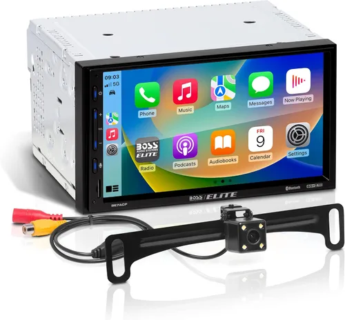 Vista 7 de BOSS Audio Systems Elite BE7ACP Estéreo de Coche - Pantalla de 7", Unidad Principal de Apple CarPlay y Android Auto, Estéreo de Coche Doble DIN