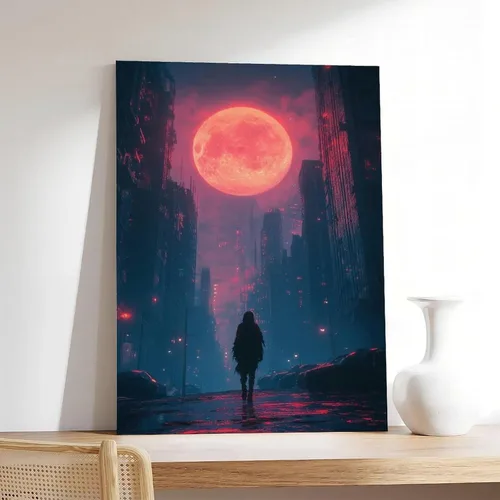Vista 7 de Digital Dreamscape Poster – Synthwave Cyber Art Print – Aesthetic Wall Decor for Gamers & Creators Canvas Poster Wall Art Decor Print Picture