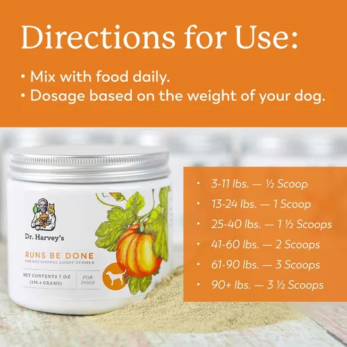 Vista 6 de Dr. Harvey's Runs Be Done Suplemento antidiarreico para el tracto digestivo para perros (7 onzas)