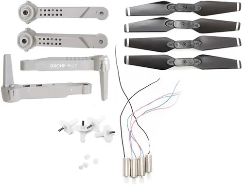 Vista 5 de Para E99 Pro 2 RC Drone Quadcopter Parts E99Pro Accesorios Motores Engranajes Guardia Hélices Cuchillas (Color : Borgoña)