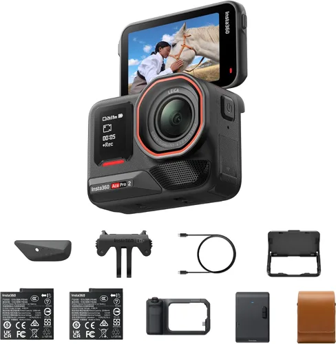 Vista 13 de Insta360 Ace Pro 2 Arctic White - Paquete de impresión flash de edición limitada, cámara de acción impermeable 8K diseñada conjuntamente con Leica