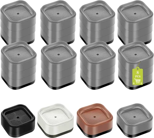 Vista 32 de Paquete de 12 elevadores de muebles de 1, 2 o 3 pulgadas, elevadores de cama ajustables resistentes para mesa, escritorio, sofá, silla, gabinete