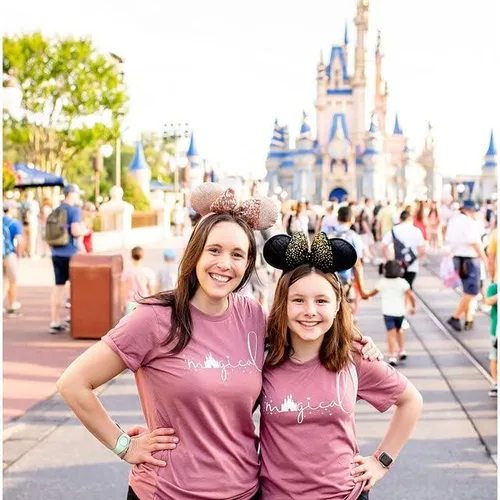 Vista 3 de Camisa mágica para mujer camiseta de Reino mágico camiseta de vacaciones familiares camiseta de manga corta con estampado de castillo