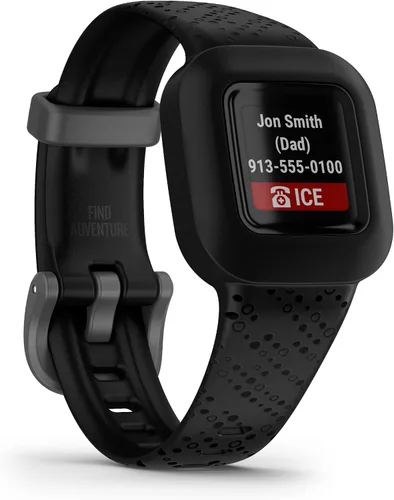 Vista 6 de Garmin vívofit jr. 3 - Rastreador de actividad física para niños, cósmico negro, hasta 1 año de duración de la batería, apto para nadar, desbloquea