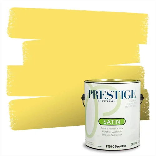 Vista 180 de PRESTIGE Pinturas de pintura exterior e imprimación en uno, 1 galón, plano, combinación comparable de Benjamin Moore* Pila de heno