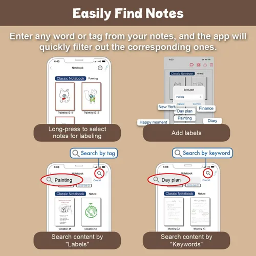 Vista 5 de Ophaya Sync Smart Pen y cuaderno A5 (paquete de 5) para tomar notas, regalos para adultos, mujeres, hombres, compañeros de trabajo, profesores