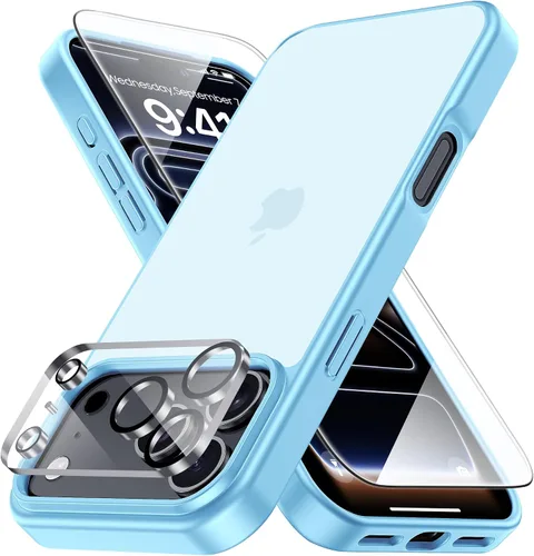 Vista 90 de Yriklso 3 en 1 Funda Magnética Fuerte para iPhone Air, 1X Protector de Pantalla + 1X Protector de Lente de Cámara, Cubierta Protectora a Prueba