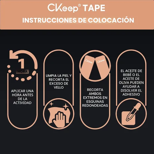 Vista 4 de CKeep Cinta de kinesiología, sin cortar, 2 rollos, cinta elástica de algodón original de alta calidad, sin látex, hipoalergénica, 2 pulgadas x 16