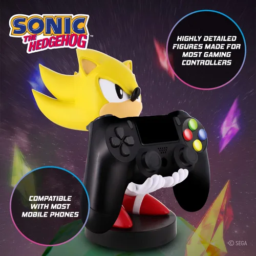 Vista 3 de Cable Guys Super Sonic The Hedgehog Controller Holder