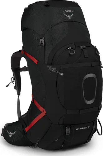 Vista 5 de Osprey Aether Plus 70 - Mochila de mochilero para hombre, verde Axo, S/M