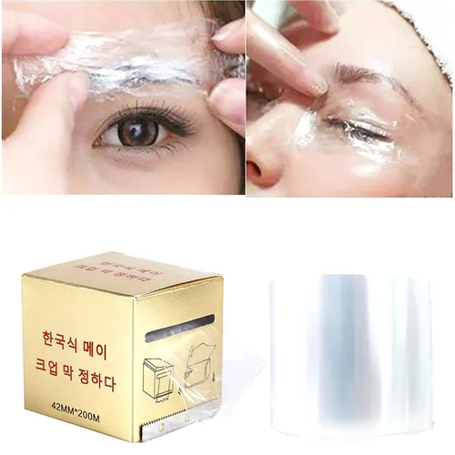 Vista 6 de Rollo de cinta de plástico desechable para tatuaje de cejas, 4 unidades, 1.654 in x 656.2 ft