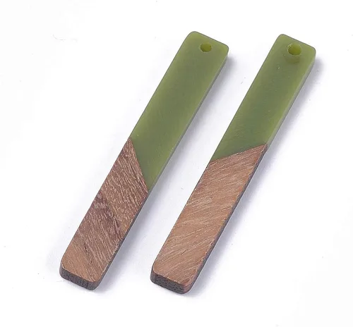 Vista 13 de Mega Pet Colgante de resina y madera de nogal para hacer joyas de bricolaje