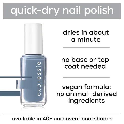 Vista 4 de Essie Expressie - Esmalte de uñas de secado rápido Peachy Beige, vegano, para escritorio, 0.33 fl oz