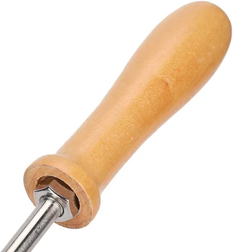 Vista 7 de Hierro de marca de madera personalizado, sello ardiente personalizado para proyectos de horneado de pasteles de papel de madera de cuero