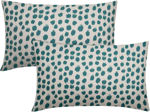 Vista 69 de Sweetshow Juego de 2 fundas de almohada de 16 x 16 pulgadas, diseño bohemio, con diseño de lunares, moderno y moderno, para exteriores, decorativas