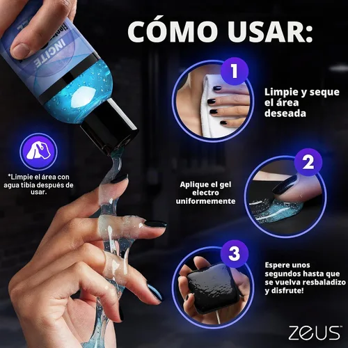 Vista 5 de Zeus Electrosex Incite Gel Conductivo 8.5 oz