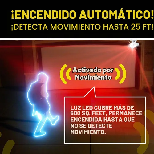 Vista 3 de Bionic Spotlight de Bell+Howell - Luces solares para exteriores con sensor de movimiento, súper brillantes, 8 bombillas LED, focos impermeables