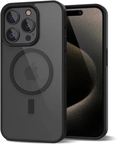 Vista 196 de oakxco Funda magnética transparente compatible con Magsafe, bonita funda delgada y transparente de poliuretano termoplástico no amarillenta, carcasa