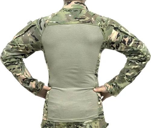 Vista 4 de H World Shopping Camisa táctica de manga larga militar para hombre con cremallera